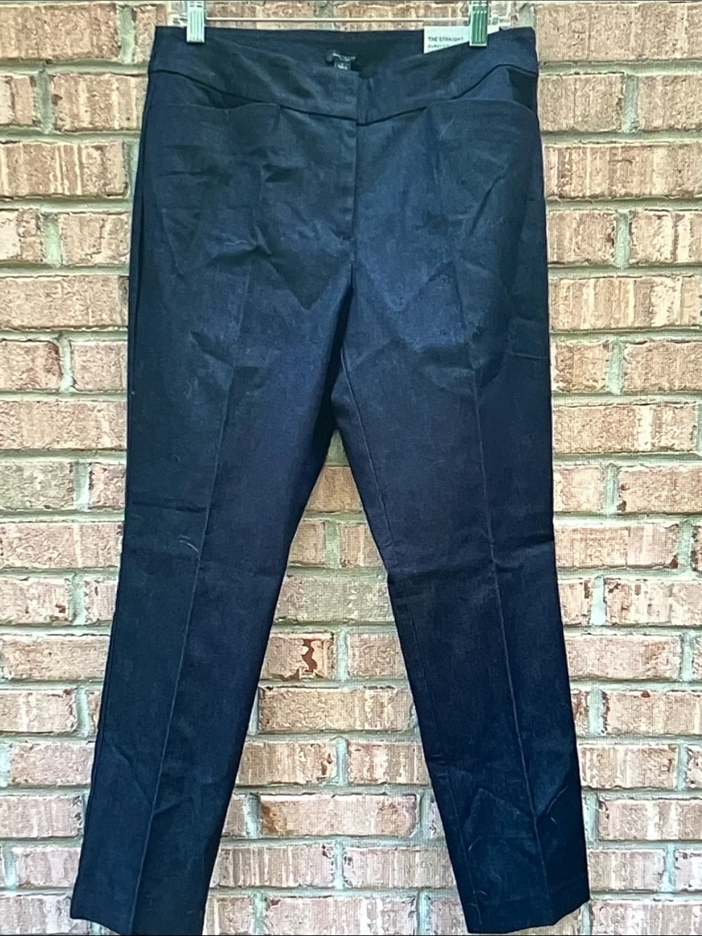 Ann Taylor Straight-Leg Pants in Navy Blue